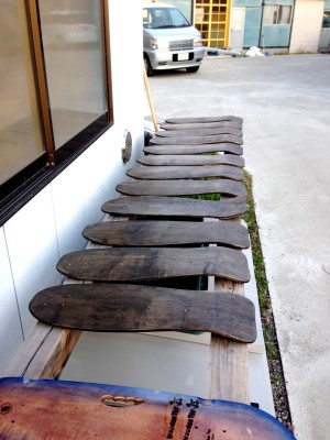 Betty's Hand Shape Deck Oil stains