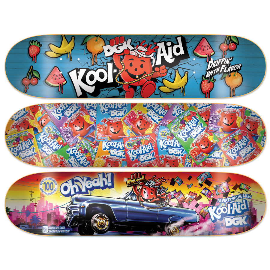 Kool Aid グラフィティデザイン スケートボードデッキ PRODUCTS] DGK × KOOL-AID | VHSMAG